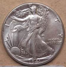 AU 1941 DOLLARO D'ARGENTO WALKING LIBERTY MEZZO.