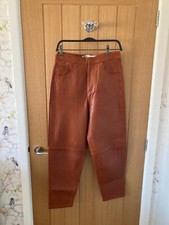 Pantalone pelle ZARA marrone