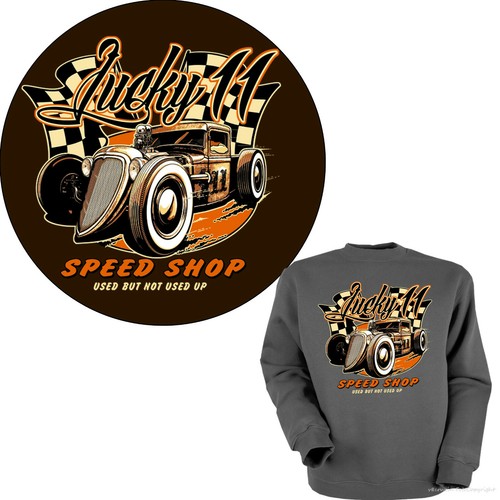Felpa auto hot rod - auto, retrò