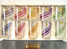 Set di 10 bicchieri vintage