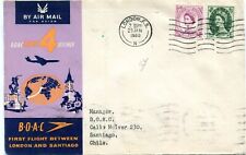 Regno Unito (Gran Gran Bretagna) (S554) 1960 copertina PRIMO VOLO B.O.A.C. al CILE