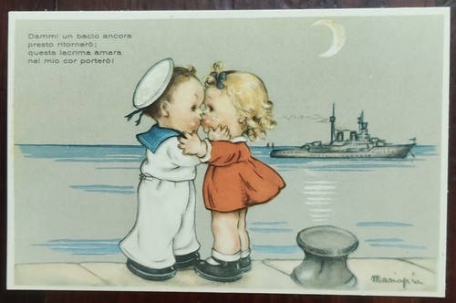 Cartolina illustrata bambini - cartolina, bambini-