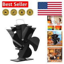 Ventilatore per stufa a legna 4 pale alimentato a calore per circolazione efficiente dell'aria calda