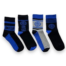 4 paia calze corte Inter bambino ragazzo in caldo cotone ufficiale 31/34 - 35/38