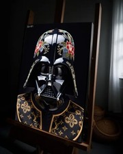 Quadro Darth Vader Vuitton con certificato di autenticità - tela incorniciata 40X30 cm HITT prova d'artista