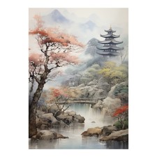 Poster A4 Paesaggio Orientale