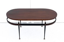 Tavolino da caffè in ferro e teak nello stile di Silvio Cavatorta, Anni '60