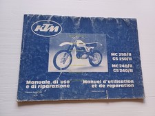 KTM 240-250 MC-GS II 1981 manuale uso officina italiano francese originale