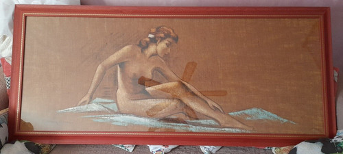 Dipinto quadro donna nuda - , su