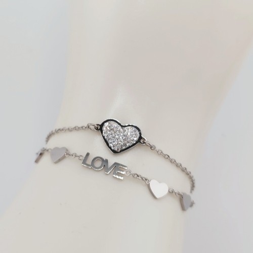 Bracciale donna acciaio cuore