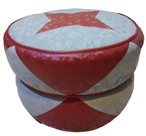 Pouf poggiapiedi vintage