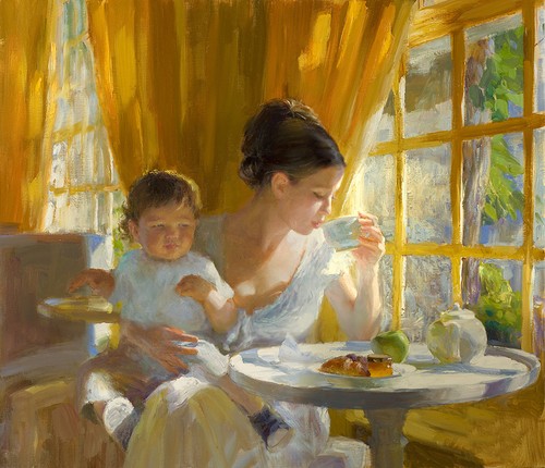 Dipinto olio arte ritratto