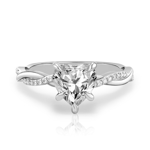 Anello platino con diamanti - anello,