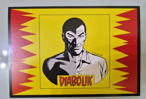 Cartolina diabolik con - diabolik, annullo