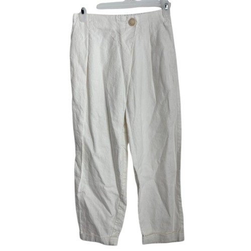 Pantalone lino bianco zara - pantalone,
