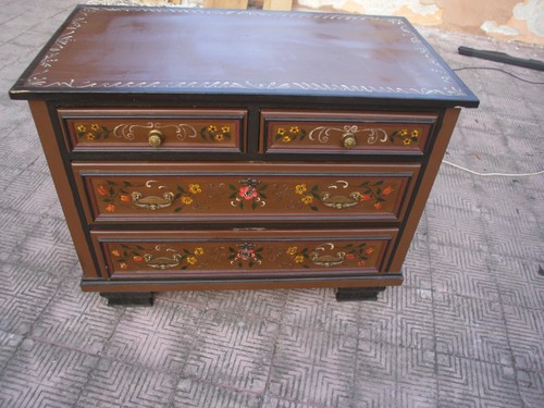 Cassettone tirolese dipinto - cassettone,