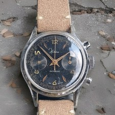 Vintage Cronografo Herma Landeron Tasti a Pompa