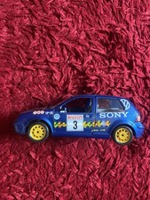 Bburago VW Volkswagen Golf Rally 1998 in blu su 1:24