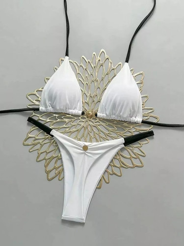 Bikini perizoma donna bianco - bikini,