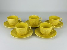 Ceramica Laveno Richard Ginori 5 Tazze Gialle Con Piattino Design Antonia Campi