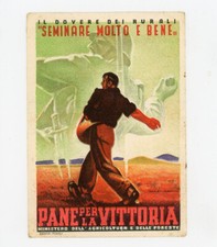 Fascismo Propaganda Pane Vittoria Rurali Semina Cartolina Fascista Martinati