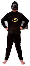 Costume Batman Carnevale Uomo Pipistrello Nero Adulti Uomo Taglia M L.4346