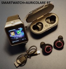 AURICOLARI BT+SMARTWATCH-FOTOCAMERA-ALLOGGIAMENTO SIM 2G E MEMORIA TF-VIVAVOCE