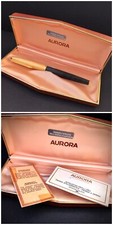Penna stilografica AURORA vintage primi anni ‘70 nera con pennino in oro 14 Kt.
