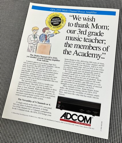 Adcom gfa 2535 amplificatore - adcom, gfa-2535