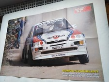 FORD ESCORT  RALLY   POSTER PUBBLICITARIO BIFACCIALE   DIM CM.  54 X 80 (570)
