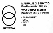 CD MANUALE di SERVIZIO per OFFICINA GILERA BULLIT - RC Top Rally - SIOUX - 503
