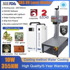 Macchina per marcatura laser UV CRS 10W S&A refrigeratore F pelle vetro legno acrilico metallo