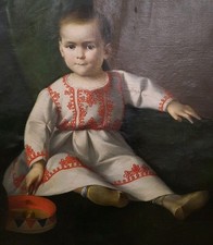 Dipinto Olio Su Tela Ritratto