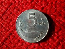 Moneta rara 5 lire delfino del