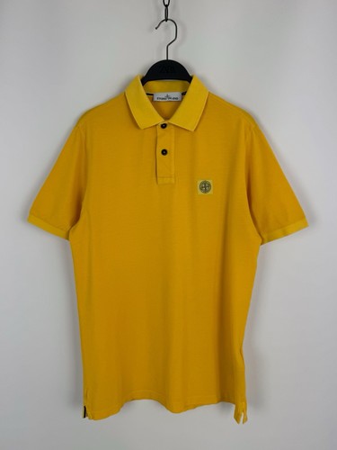 Polo gialla stone island patch - stone,