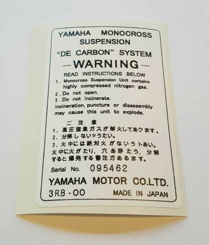 Adesivo yamaha mono 600 350 - tt,
