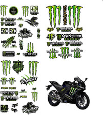 3 Pezzi Moto Adesivi, Adesivo per Moto, Monster Energy Stickers, Motocross Stick