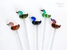 Murano Glass Duck Swizzle