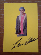 TIZIANO ORECCHIO AUTOGRAFO ORIGINALE CARTONCINO 10x15cm SIGNED CANTANTE SANREMO