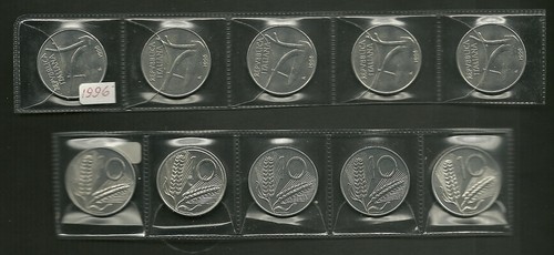 Lotto monete lire 10 - lotto, di