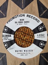 45 giri Wayne Walker COLUMBIA DJ 41042 Bo Bo Ska Diddle Daddle ROCKABILLY VG+