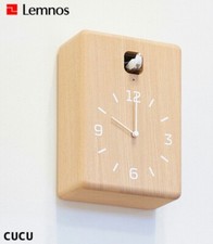 Orologio CUCU LEMNOS a cucù naturale F/S LC10-16 Giappone orologio da parete scrivania legno NUOVO