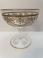 SAINT LOUIS "DESIGN S3281" ENORMI COPPE DI CRISTALLO CON ORO #409