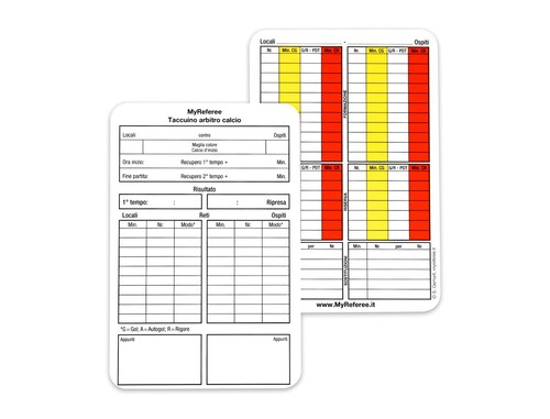 Myreferee taccuino arbitro - myreferee,