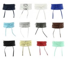 Cintura FUSCIACCA grande con laccetti donna vita alta finta pelle TANTI COLORI 