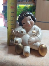 Thun Tini's Per Unicef Bambino Con Teddy In Ceramica Senza Scatola 