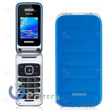 BRONDI FOX GSM QUADRI BAND TELEFONO CELLULARE A CONCHIGLIA DUAL SIM | BLU