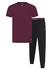 T-shirt e fondo con polsini Lyle & Scott Cash set salotto - degustazione di vini / nero