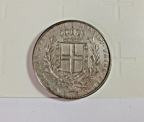 Moneta lire 1835 carlo - 5,