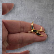 Spilla vintage rondine dorata